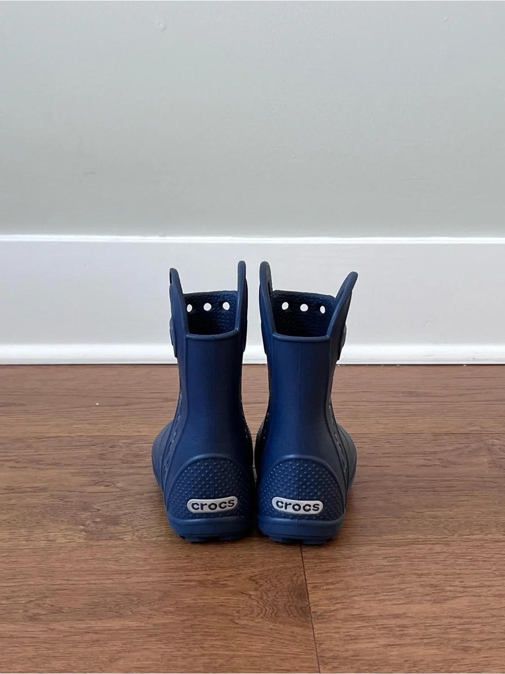 Crocs Kids Handle It Waterproof Lightweight Comfy Rain Boots Size C8 Navy Blue